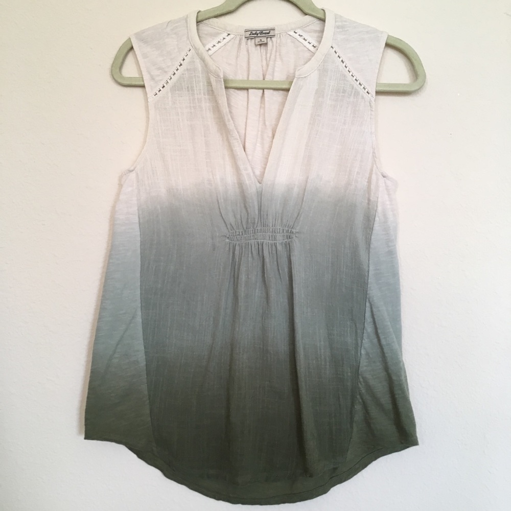 Lucky Brand Womens Ombre Sleeveless Pullover Top